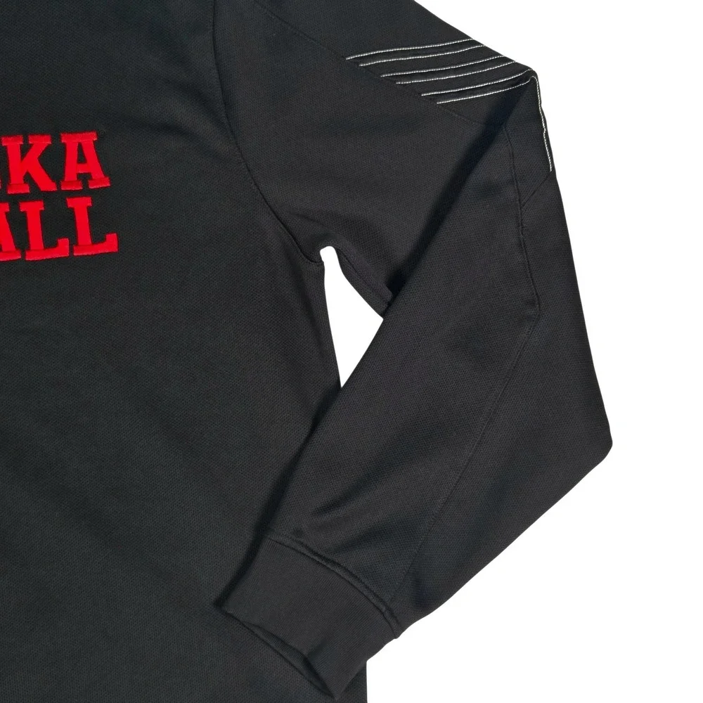 Adidas Nebraska Football Pullover Mens‎ XL Black ClimaWarm Crewneck Sweatshirt
